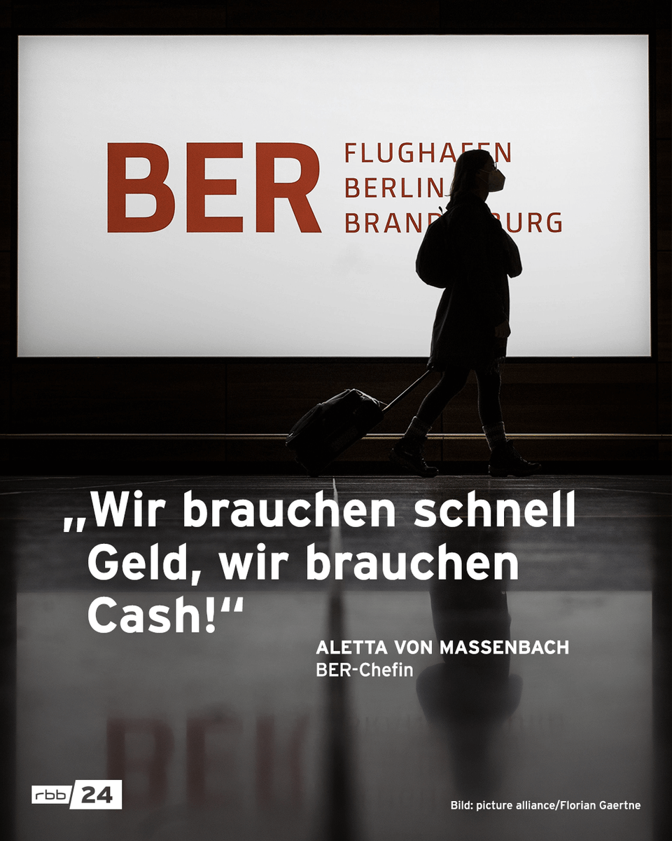 Vor einem Jahr eröffnet, heute schon fast pleite. Der Flughafen #BER
benötigt schnell die nächste Finanzspritze, um eine Insolvenz abzuwenden. #Berlin #Brandenburg