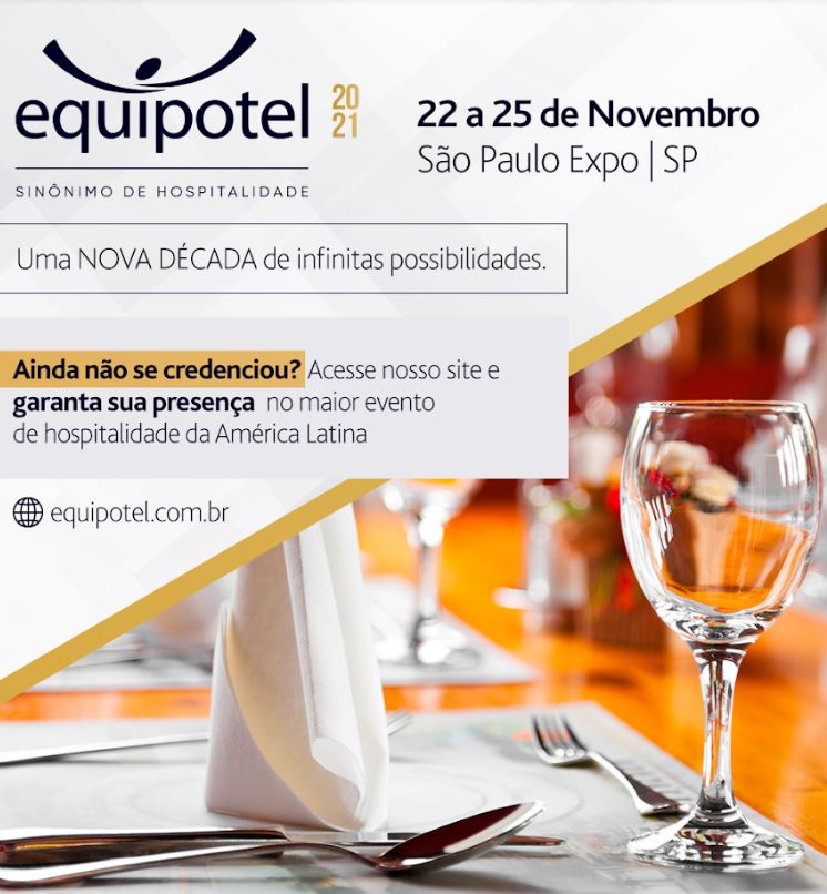 Está chegando o momento de conhecer tudo o que é novidade e tendência na arte de receber bem. Falta menos de 1 mês para a #Equipotel2021! 👏
Vivenciando experiências únicas focadas em conteúdo, inovação, negócios e relacionamento, aqui você encontrará soluções imperdíveis em