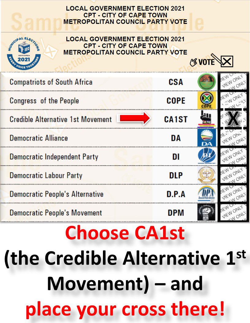 ChadCudi's tweet photo. @CA1st_SA @AdvRodSolomons #rod4mayor #LGE2021 #CA1st https://t.co/w6pYmsplGZ
