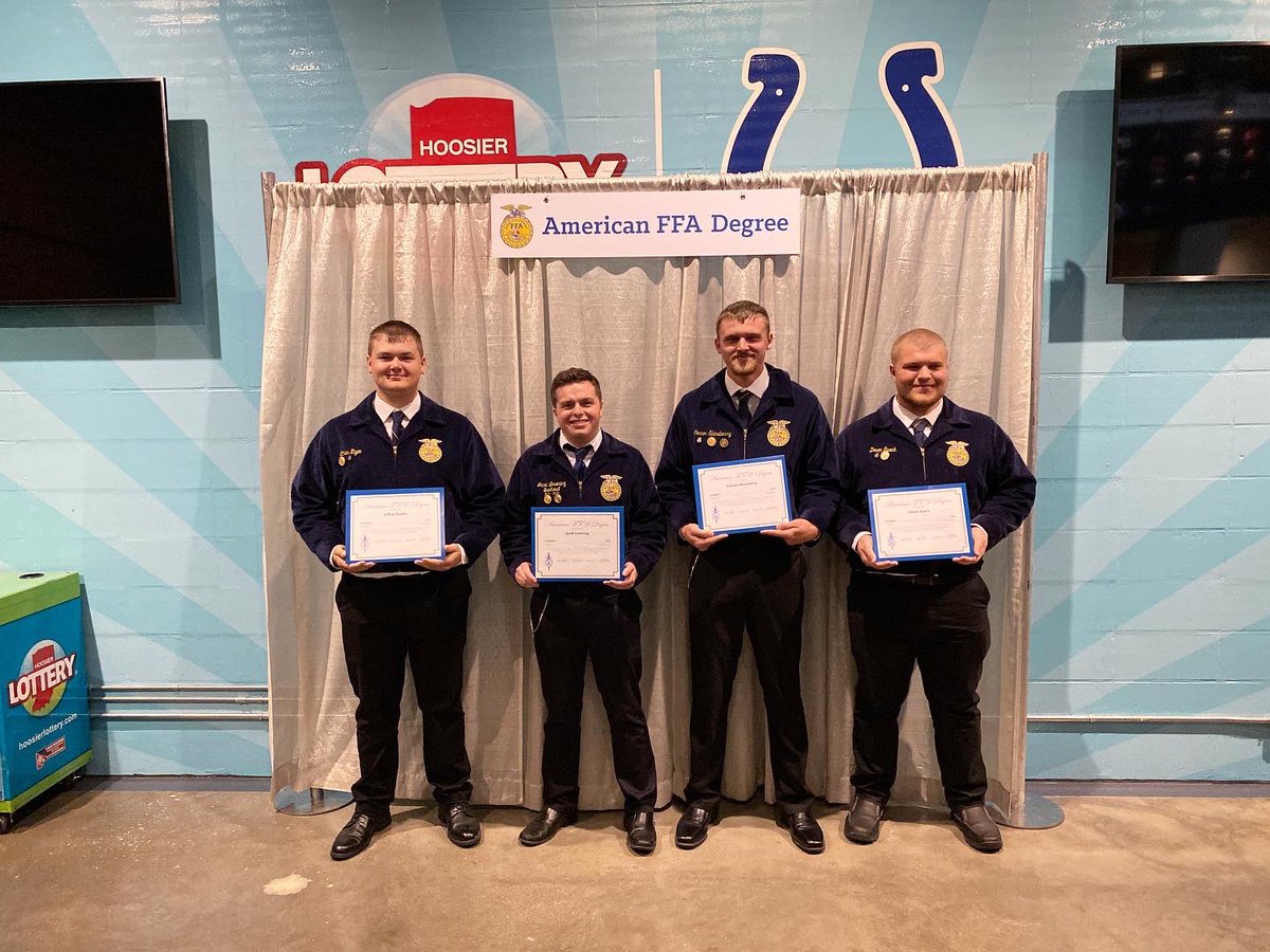 CardingtonFFA's tweet photo. The Golden Key of the American FFA Degree represents hardwork, service, and dedication. We would like to congratulate Jeff Barker, Connor Shinaberry, Deven Speck, and Jacob Levering for joining the elite 1% of FFA members nationwide who have received this degree. 🔑🇺🇸🌾
#FFA21 https://t.co/zmKFbGk6oU