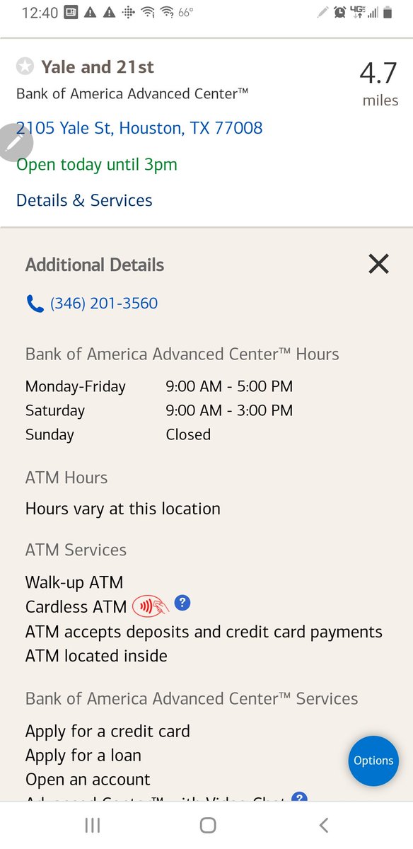 winpauline's tweet photo. @BankofAmerica you need to explicitly say on your branch pages there are NO tellers in the advanced center. I came here looking for a teller so I can withdraw above my daily limit. Now its been 30 mins trying to resolve an issue via video conference. https://t.co/c4nk1S6fjX