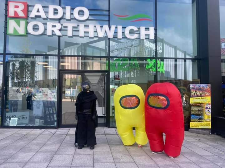 northwichcomic's tweet photo. Thanks to @RadioNorthwich for hosting the @AmongUsGame imposters plus Vader and his grandson today! https://t.co/SVlAEFcloj