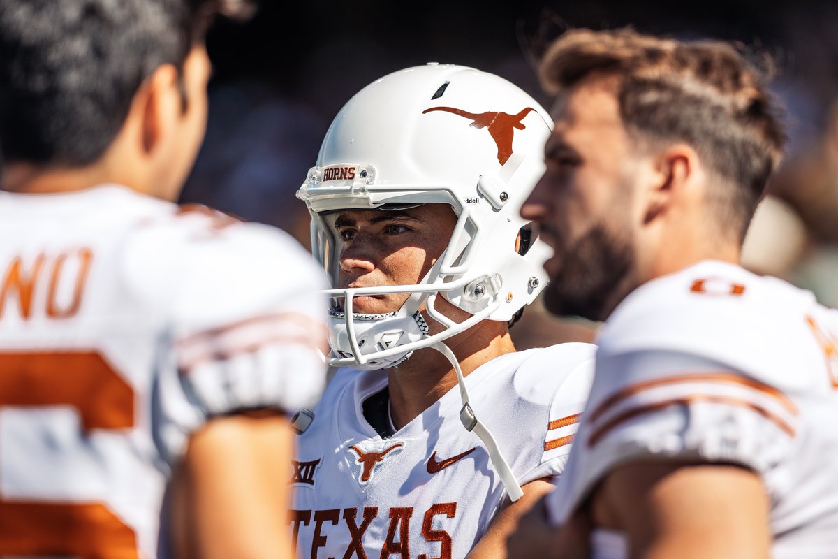 TexasFootball's tweet photo. Cameron Dicker now has the most points scored by a kicker in Texas Football history. He is now 3rd on the all-time scoring list behind only Ricky Williams and Cedric Benson.🤘 https://t.co/kWI9bxFiJC
