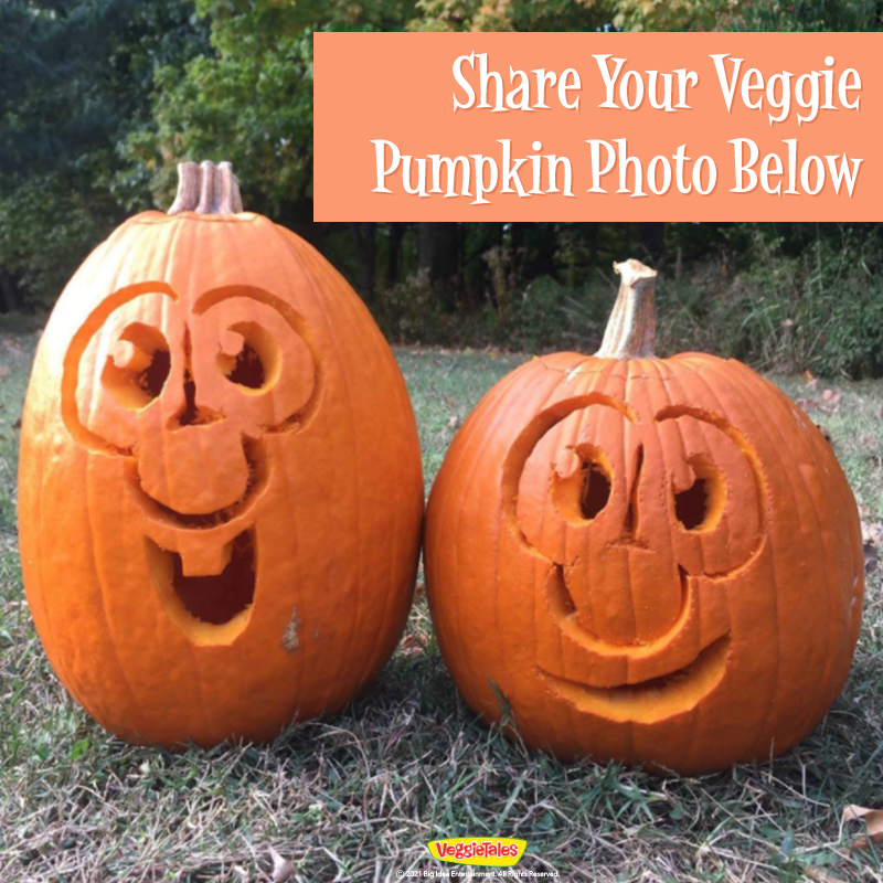 Has your family carved a VeggieTales pumpkin this year? Check out our Bob and Larry inspired jack-o-lanterns! Share your photo below!👇