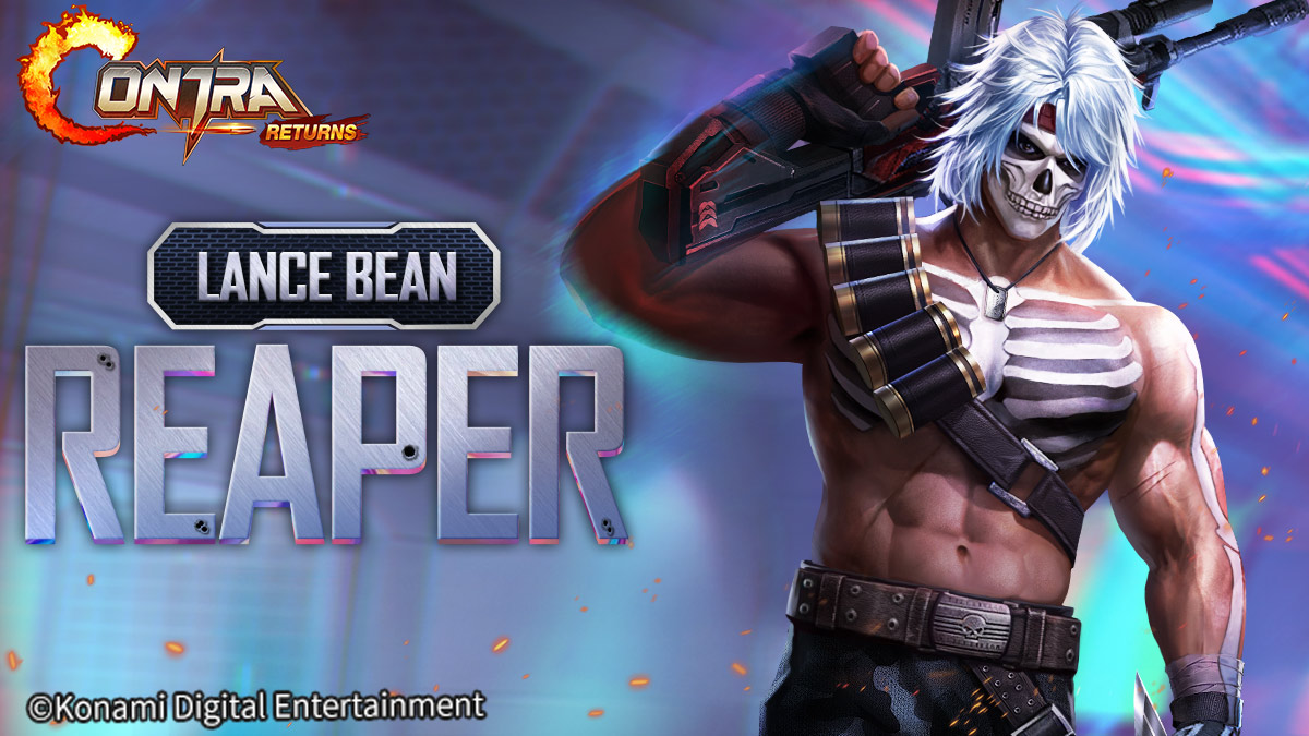 ContraReturns_'s tweet photo. Some speak of a masked man known only as the Reaper. 💀
It is said that wherever he goes, death follows.
Snag up this amazing skin of Lance Bean: Reaper now!
#ContraReturns #LanceBean #Reaper https://t.co/fQtC5y00wD