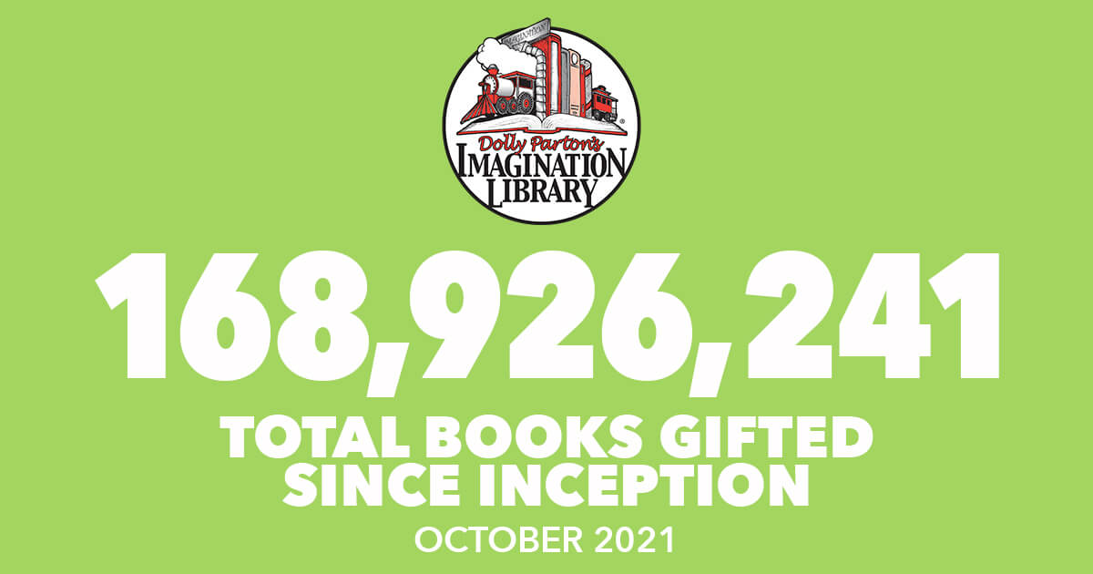 dollyslibrary's tweet photo. As of October, Dolly Parton's Imagination Library has gifted more than 168 million books! #BooksGifted #DollysLibrary https://t.co/F0315c3A5k https://t.co/8xuFg0MUSu