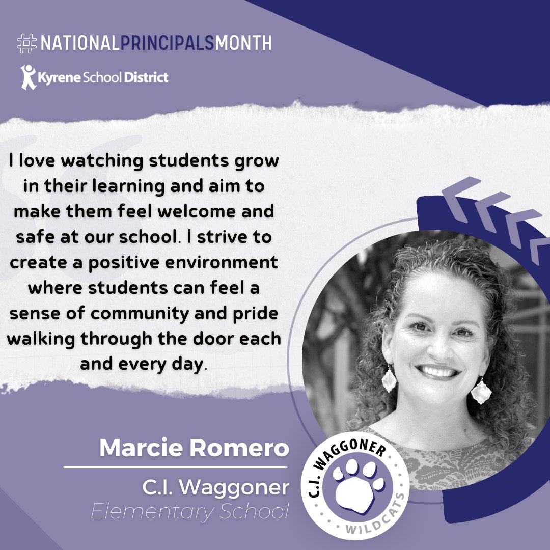 KyreneSchools's tweet photo. We are wild about Principal Romero! 🐾 #WaggonerWildcats #NationalPrincipalsMonth https://t.co/d8gQcs2eLP