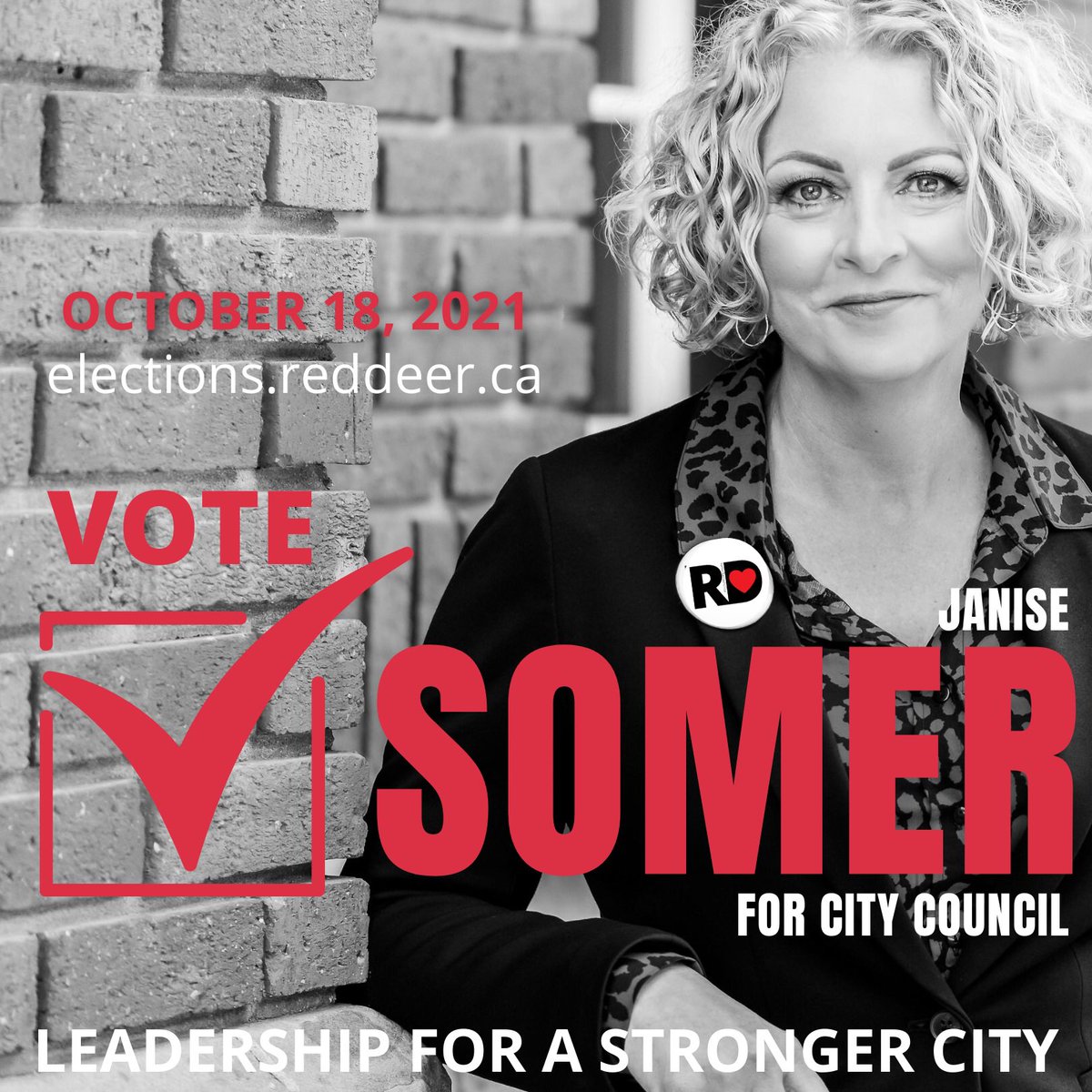 I am ready to work for you! Vote for SOMER, JANISE … Leadership for a Stronger City❤️