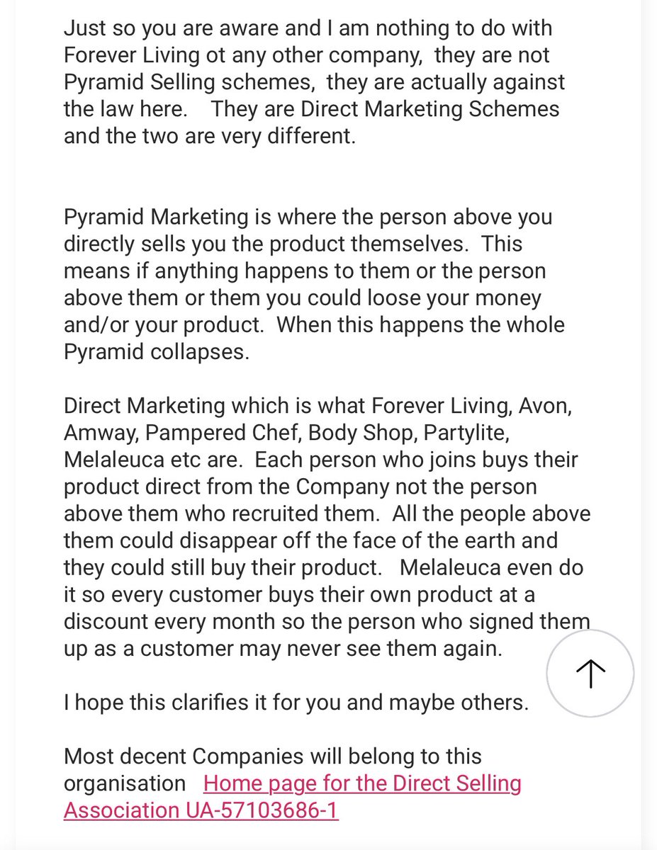 MLMshyster's tweet photo. Oh dear, there is a lot of confusion on @Netmums about what #mlm #pyramidschemes are. As #Netmums is a big site for parents it has allowed itself to become a site for the promotion of #MLM #scams. That is a massive disservice to your users Netmums. #parenting #networkmarketing https://t.co/rOT21EqwxK
