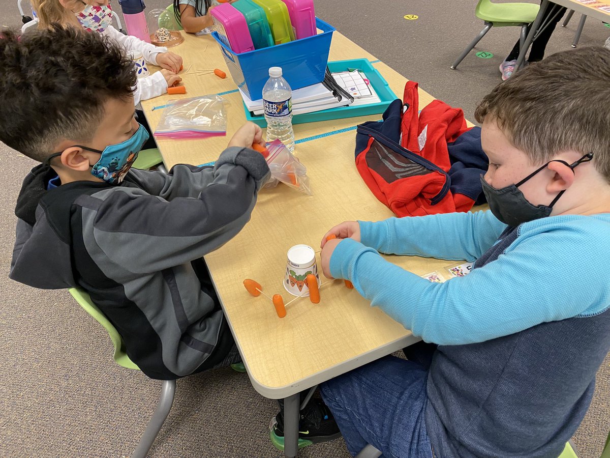 MsLebling's tweet photo. We helped Jasper keep the Creepy Carrots in by building a fence with carrots and toothpicks! #lebling117 @KyleRWilsonES #StorybookSTEM https://t.co/4PsPnnJGMW