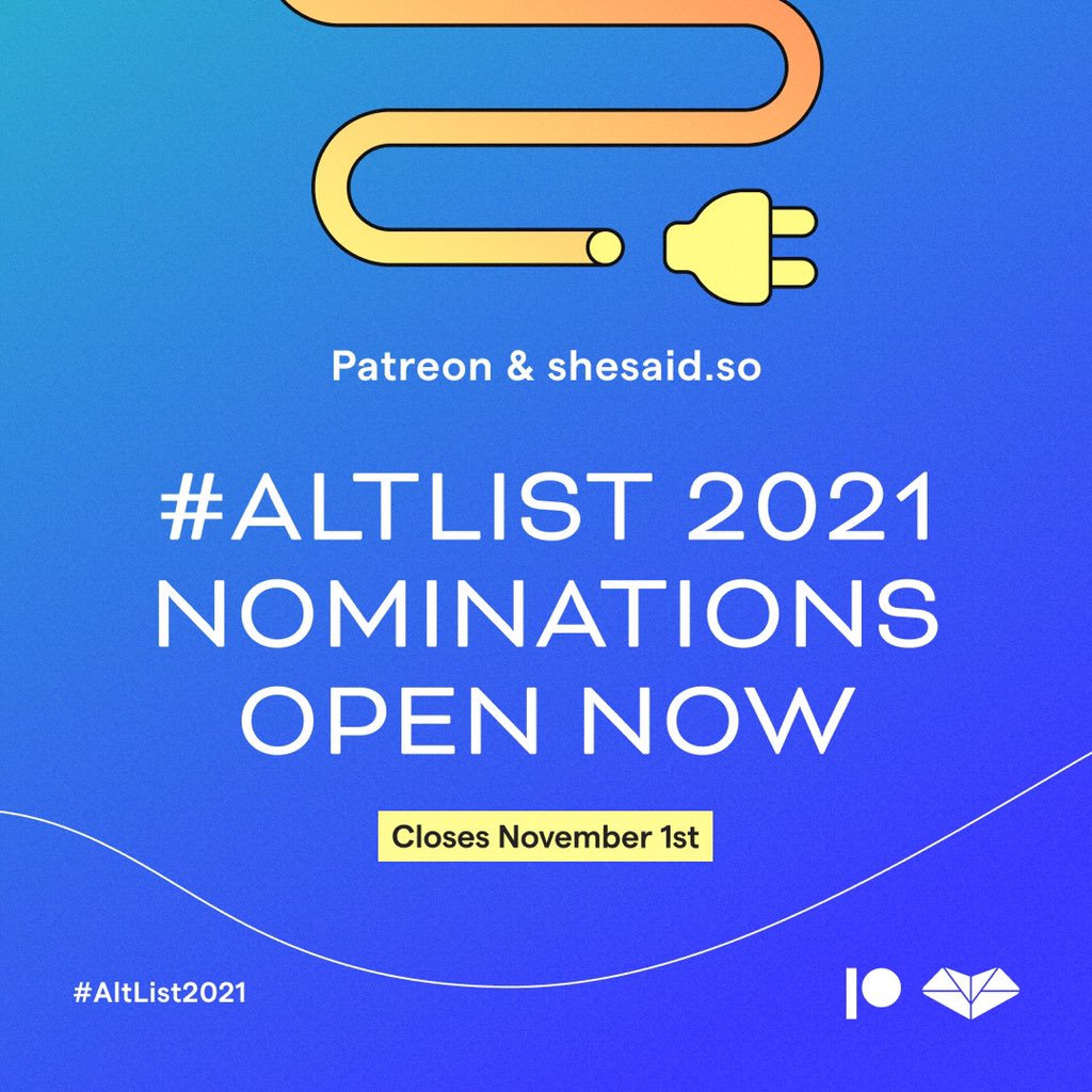 aubreysongs's tweet photo. Honoured to be an ambassador for this year’s #altlist21 by @shesaid_so @Patreon - nominate brilliant people in the music industry and honour their contribution. Get nominating here: https://t.co/XXfy8hLJEk https://t.co/2ilSuFN4tB