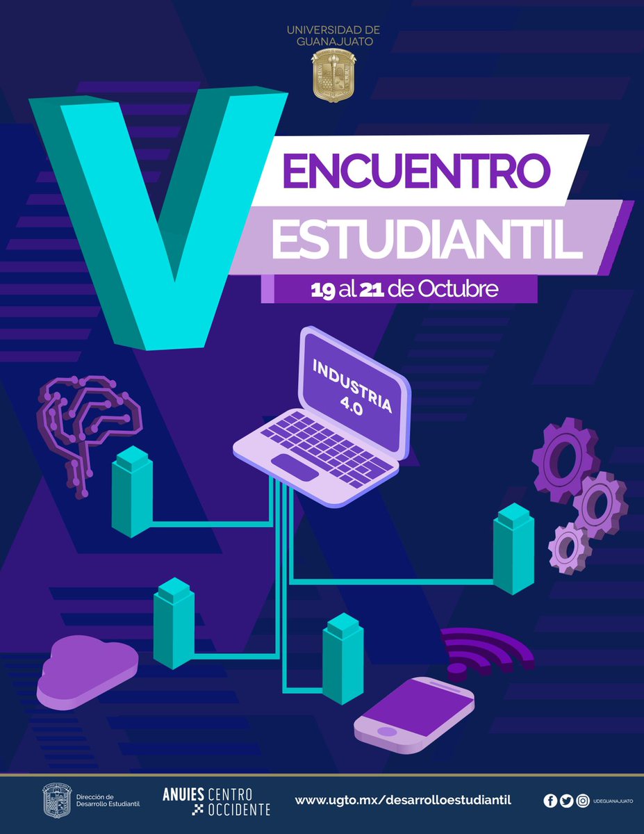 UdeGuanajuato's tweet photo. Participa en el Encuentro Estudiantil: Industria 4.0.

🗓 Del 19 al 21 de octubre.

Consulta la programación aquí. 👇🏼

Más información en la Dirección de Desarrollo Estudiantil.

#SomosAbejasUG https://t.co/fecg68x0tt