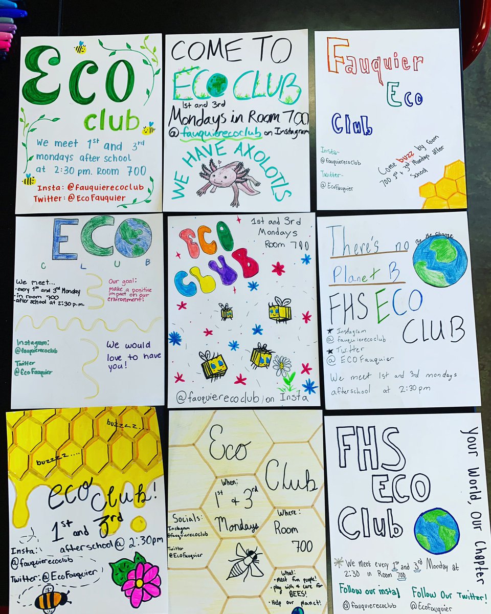 Our members made some awesome posters at our meeting today!