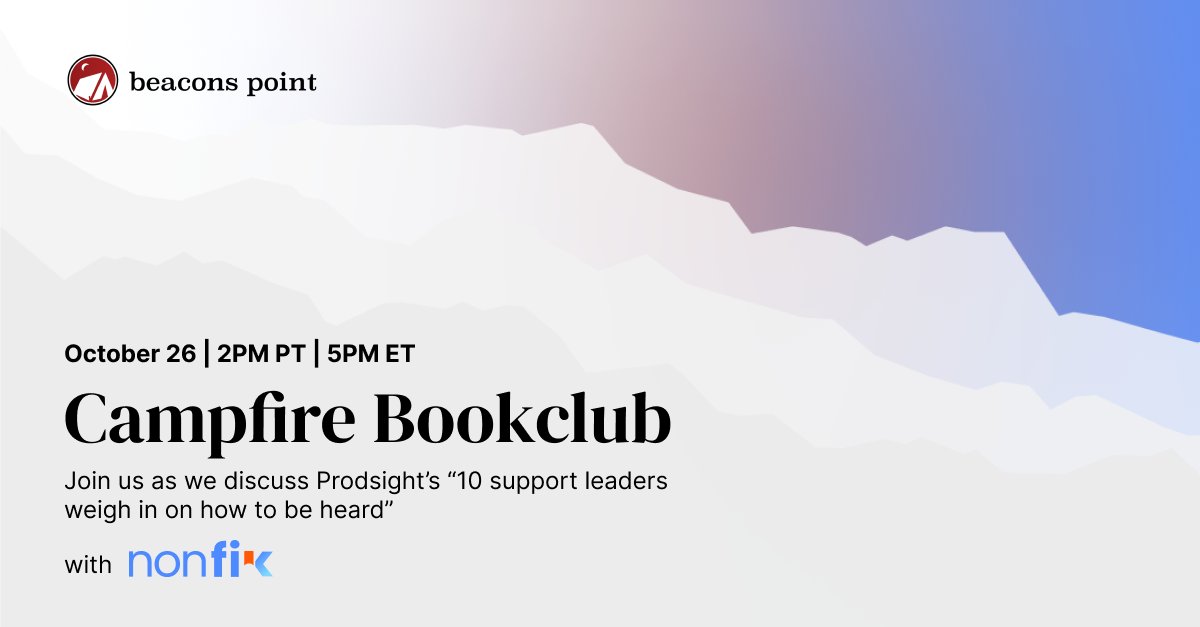 #marketingtwitter &amp; #CustomerCare pros!, you've got questions, and we've got answers. Join nonfik and <a href="/BeaconsPoint/">Beacons Point</a> for an hour of problem solving Tues Oct 26 as we dive into the lessons in <a href="/prodsight/">Prodsight</a> ebook How to Be Heard

Sign up here: buff.ly/3DDoqGT
