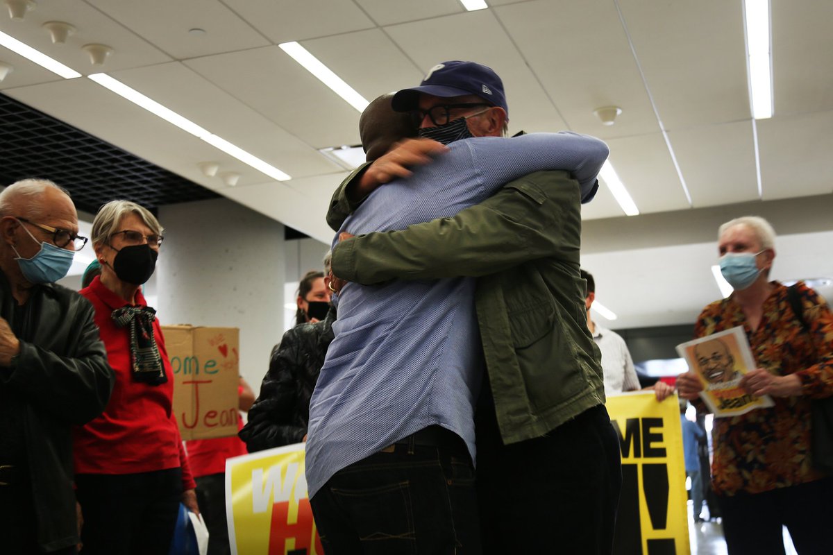 familiesfreedom's tweet photo. After 3 years apart, Jean and his families, communities are finally united once again in JFK airport.

Thank you everyone for supporting the #BringJeanHome campaign, we couldn't have done this without all of you!

@judsonchurchnyc @Das_Alina https://t.co/rFouQGc64Y