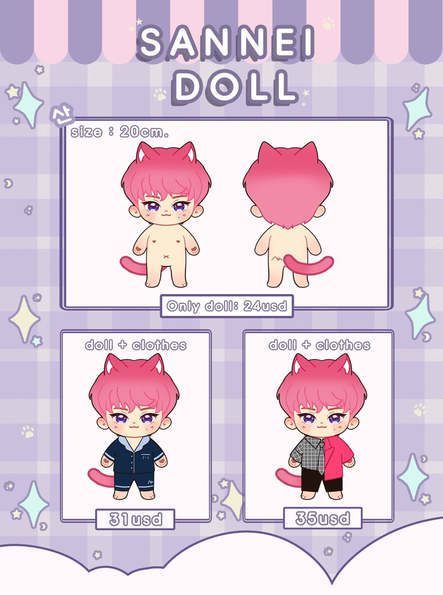 Sannei_Doll's tweet photo. OPENED NOW!!

Pre-order : Sannei Doll 💜🐱

WW / G.O [🌎✈️]
https://t.co/2kLJi9nNPT

สั่งซื้อ [🇹🇭]
https://t.co/EfFRir3MEl

Open 19 OCT - 8 NOV 2021 

Any questions or GO pls DM.

#sannei_doll #san #산 #최산 @ATEEZofficial
#ateez #에이티즈 #ateezdoll #doll https://t.co/Ul0lrR6vC8