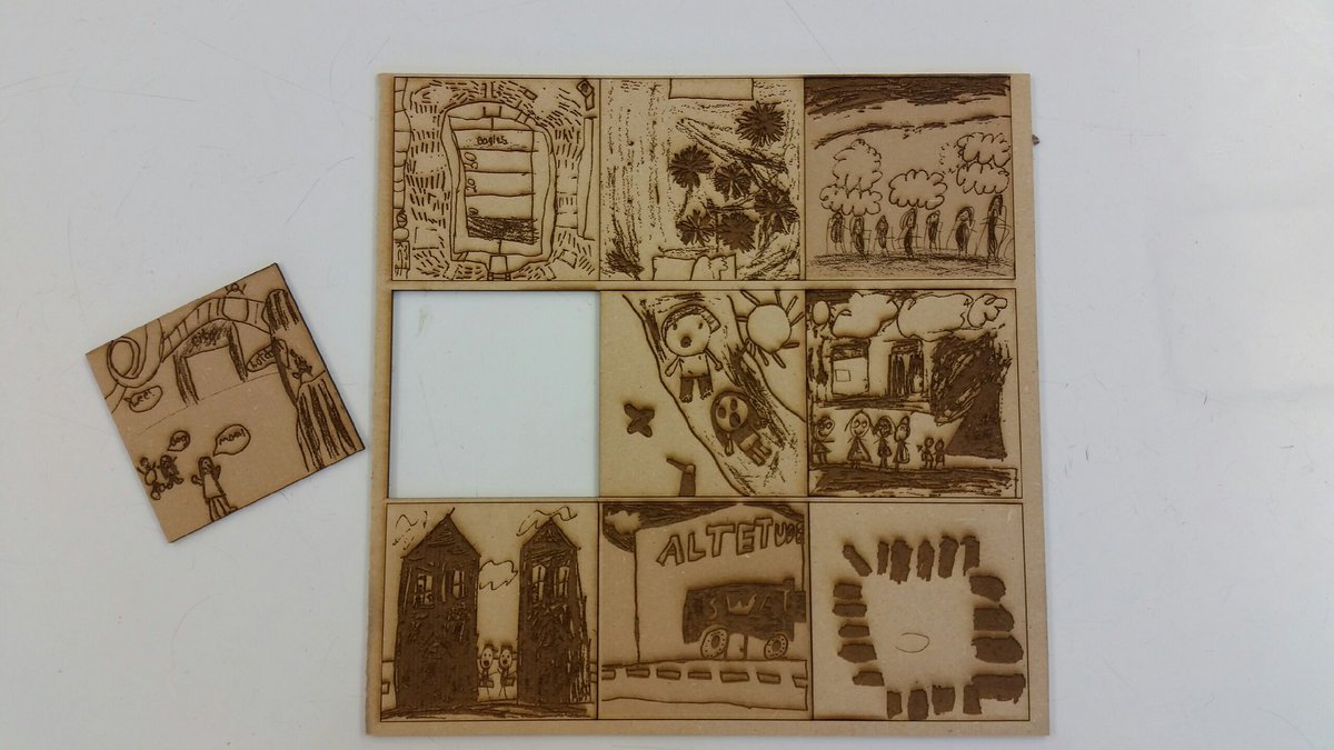 3rd grade Ss <a href="/CBWarwickElem/">Warwick Elementary School CBSD</a> designed in <a href="/CorelDRAW/">CorelDRAW</a> and then fabricated w <a href="/EpilogLaser/">Epilog Laser</a> story boards from personal narrative writing! We LOVED integrating digital fabrication with what Ss were already working on in ELA! #STEMinPA #PAsmart