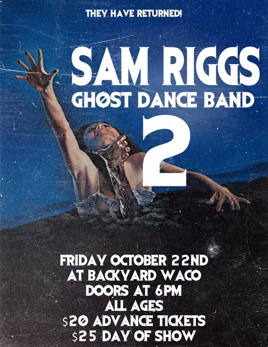 👻FRIDAY      10/22/21  👻Backyard Bar and Grill       Waco TX  👻Sam Riggs       GDB  👻Doors at 6:00  <a href="/tag/backyardwaco"class="tags"><span>#backyardwaco</span></a><a href="/tag/samriggs"class="tags"><span>#samriggs</span></a>