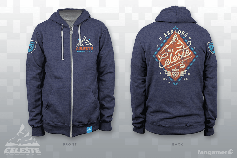 Fangamer's tweet photo. The Explore Celeste zip hoodie is back in stock!

Available now in our official collection: https://t.co/uT3fENza0q https://t.co/LJrRcFiJ5e