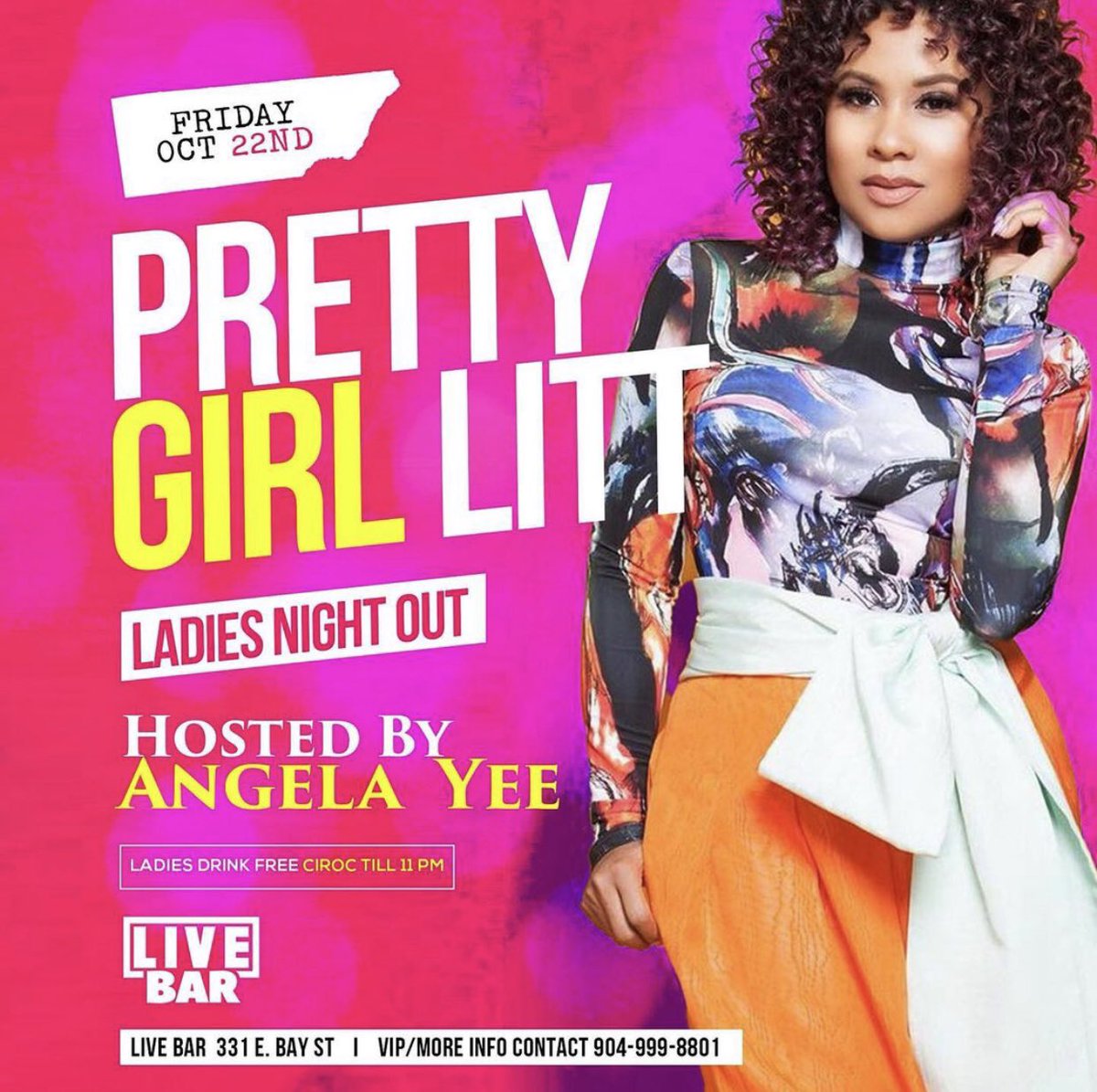 AngelaYeeAlarm's tweet photo. RT @DjCutty904: This Friday we got @angelayee PARTYING WIT US AT LIVEBAR https://t.co/oAY3e2i0ar
