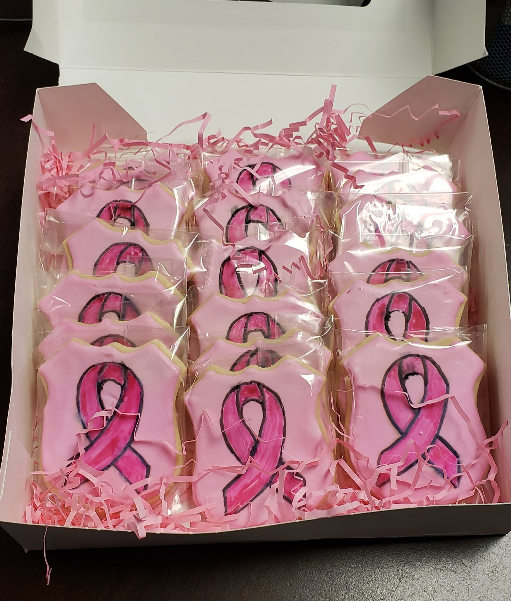 Decorated Cookies  Breast Cancer Support Cookies – Bella's Custom Treats