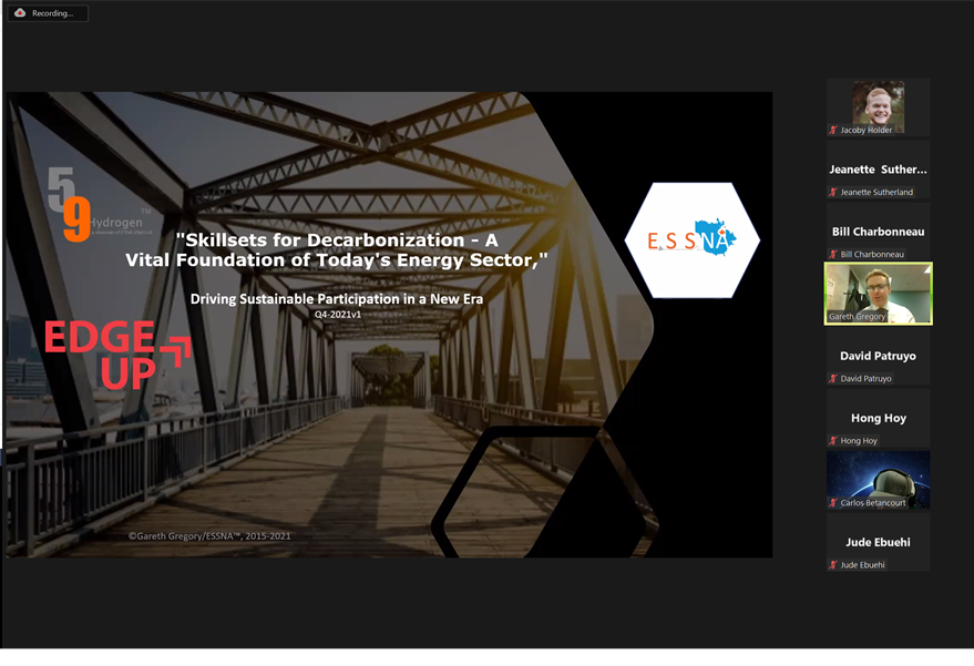 jsutherland_ca's tweet image. Interesting presentation today on Skillsets for Decarbonization - A Vital Foundation of Today's Energy Sector and the demand for digital skillsets by Gareth Gregory of Energy Security Services-NA for the EDGE UP Tech Talks Speakers Series. @gregenergy #EDGEUP @calgaryeconomic