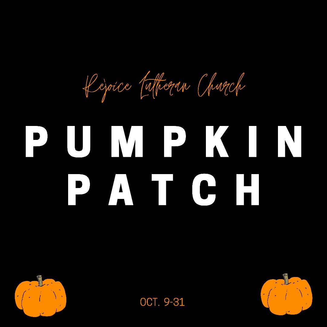 rejoicecoppell's tweet photo. Come visit our Pumpkin Patch in Coppell, Texas! Located at 532 E Sandy Lake Road.
#pumpkinpatchcoppell #coppellpumpkinpatch #dfw #coppelltx #rejoicelife #rejoicecoppell #pumpkinpatch #coppell #dfwpumpkinpatch #fellowship #elca #churchpumpkinpatch #rejoicelutheran #rejoice https://t.co/Om8q6Mk1T1