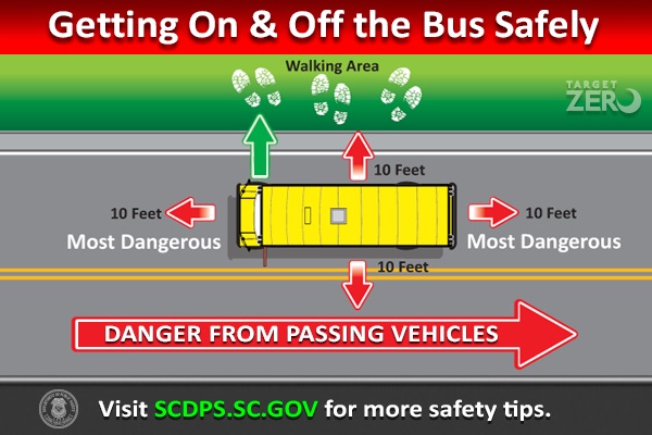 schighwaypatrol's tweet photo. Parents: Talk to your child about staying out of the DANGER ZONES around a school bus. They include: directly in front of the bus, directly behind the bus and on either side of the bus. #NationalSchoolBusSafetyWeek https://t.co/3T5CCEqZsn