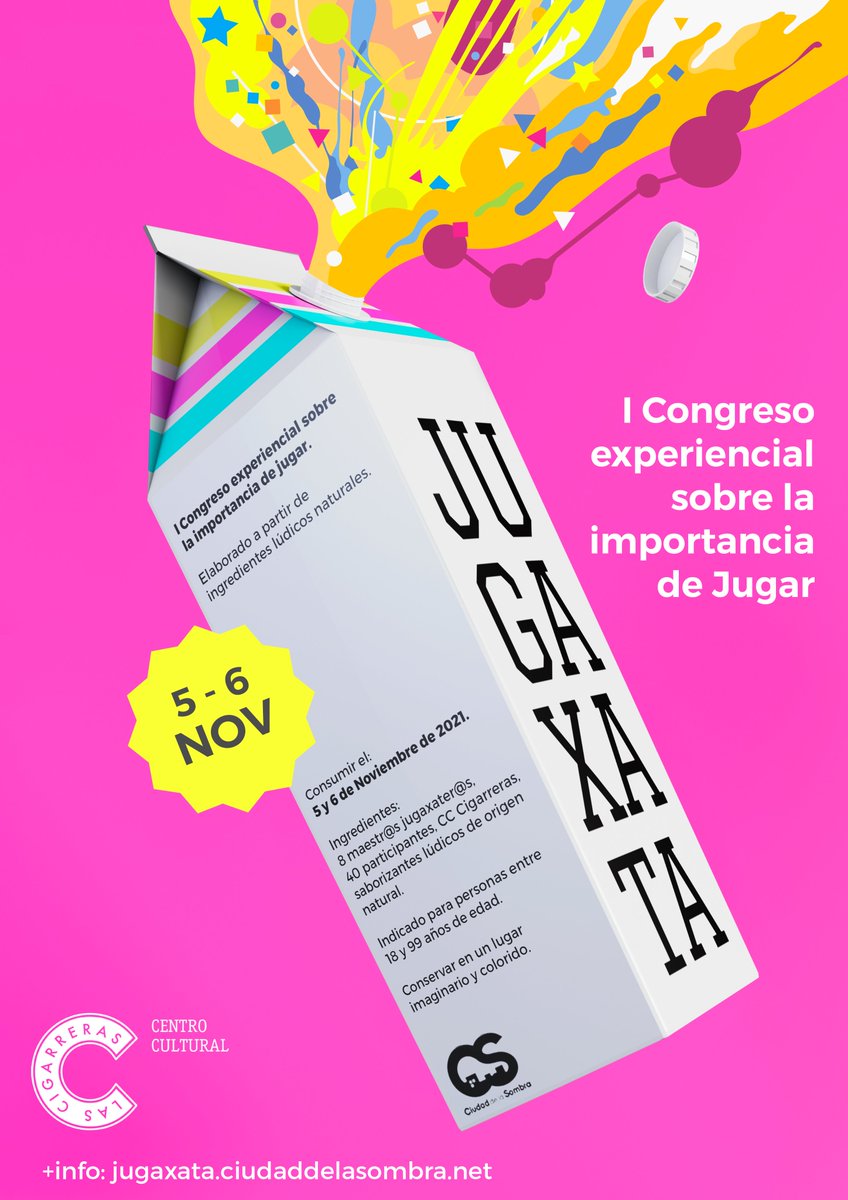 [Ahora con el link ok] Creemos que el juego es un gran aliado en el trabajo, en las relaciones, en la manera de afrontar el día a día... Por eso hemos creado Jugaxata, el I Congreso Experiencial sobre la importancia de Jugar: shorturl.at/cevEL
#juego #gamificacion #jugar