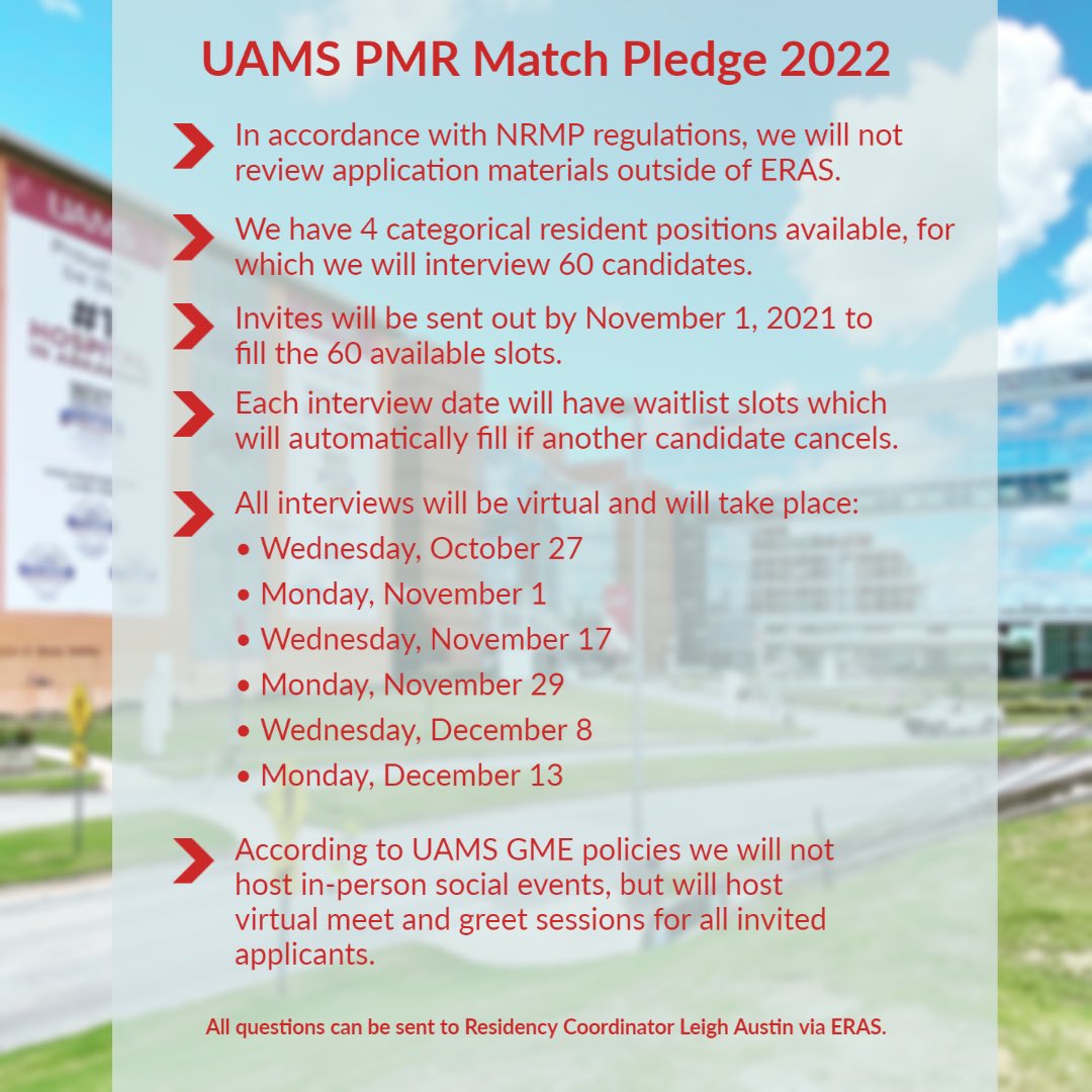 ➡️#uamspmr Match 2022 Pledge⬅️

Best of luck to everyone this Match season!👏🏼

#pmrresidency #pmrmatch #physiatry #physicalmedicineandrehabilitation #MedTwitter #match2022