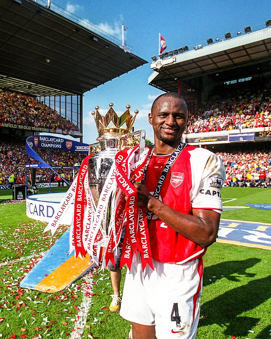 B R Football Patrick Vieira Arrived At Arsenal In 1996 The Same Time Arsene Wenger Did Next Season They Won The Double He Captained Arsenal S Invincibles Side His Final Kick In B R Football Patrick Vieira Arrived At Arsenal In 1996 The Same Time Arsene Wenger Did Next Season They Won The Double He Captained Arsenal S Invincibles Side His Final Kick In