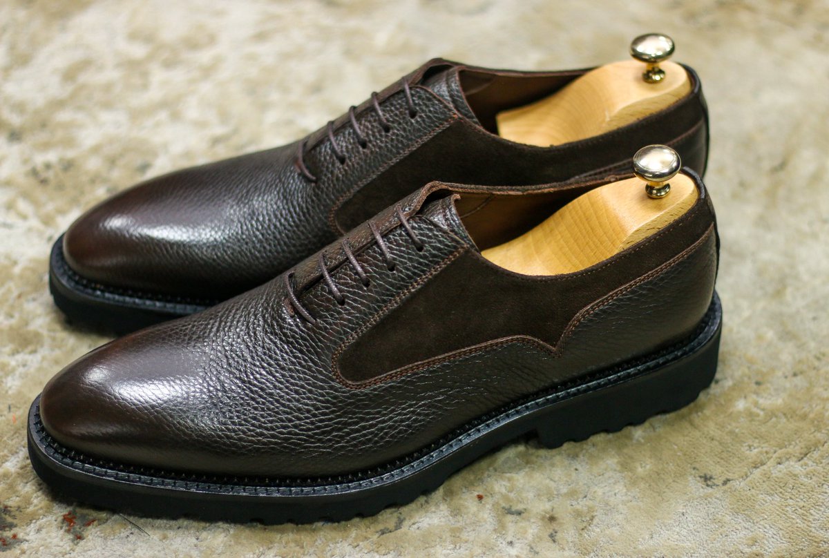 Our new range - An Olive Dublin Wallabee &amp; a Dark Brown Florence Derby adorned with an upper suede!