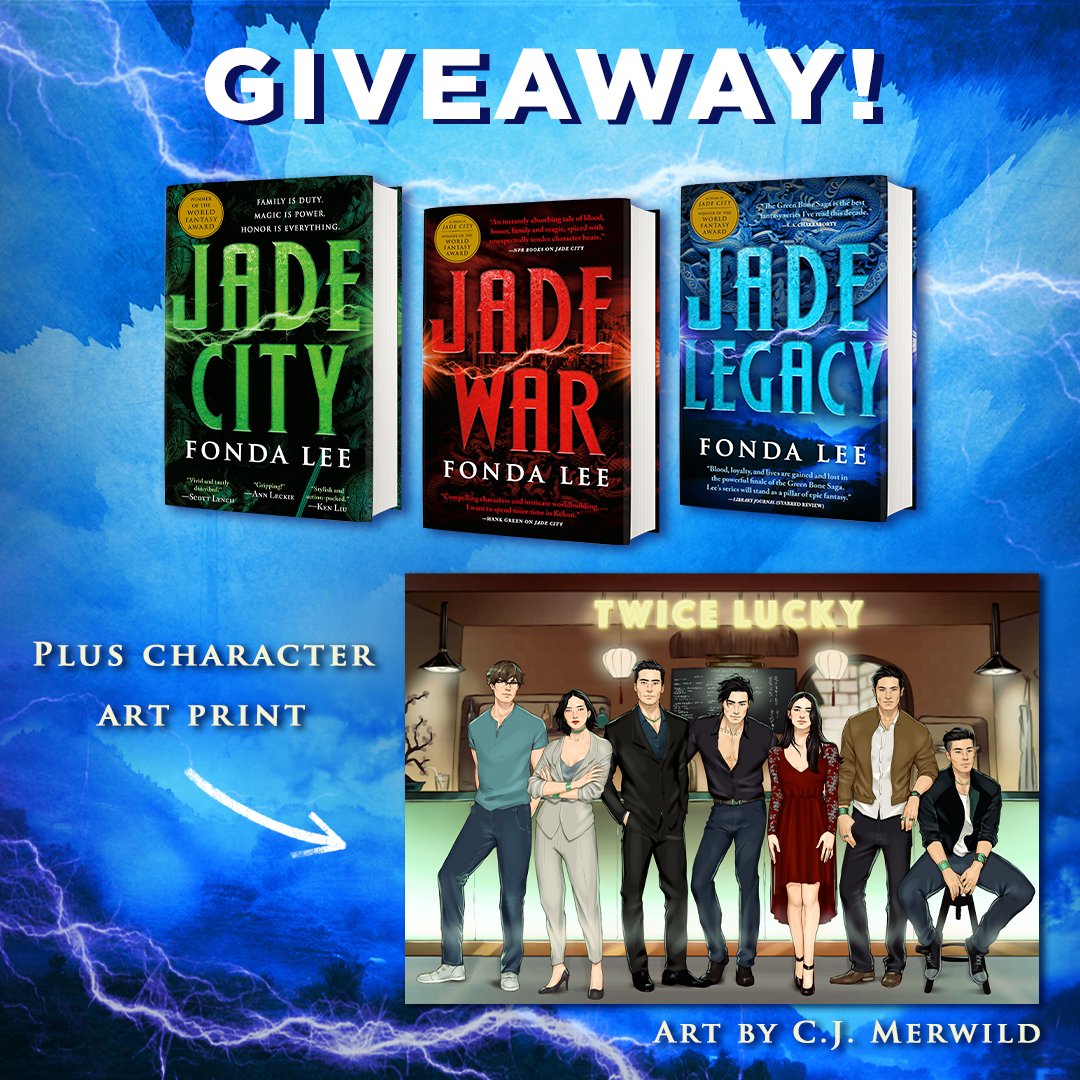 orbitbooks's tweet photo. We're giving away the complete Green Bone Saga by @FondaJLee plus a print of the Kaul family character art by @Merwild! 

Retweet this tweet &amp; follow @orbitbooks to enter.

US ONLY. Ends 10/22/21 5:00pm EDT. Rules: https://t.co/jlDVNJnIeZ https://t.co/Xe9Ju7cNzX