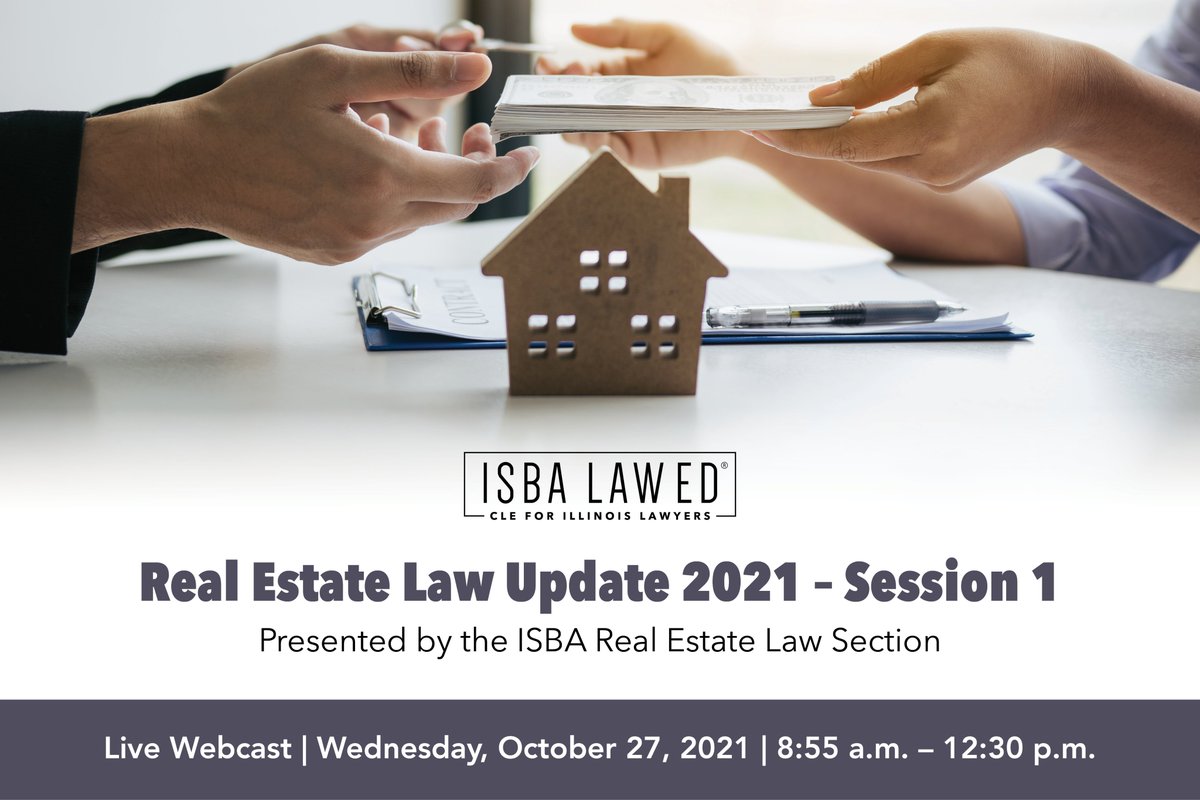 ISBAlawyer's tweet photo. Session 1 topics: case &amp; legislative updates; how foreclosures are being processed post-COVID; LLC clients; &amp; more. Emily R. Vivian, Ehrmann Gehlbach Badger &amp; Considine, LLC, will moderate this live webcast. Register: https://t.co/hr0stl2K8p @MCLEBoard #ISBAcle #ILrealestatelaw🏡 https://t.co/fm6b1o7V9o