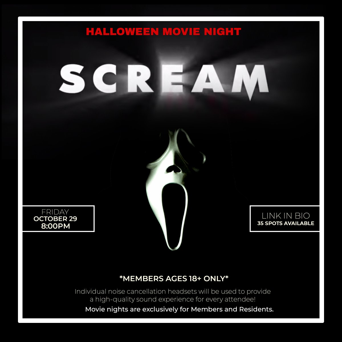 MercedesClubNYC's tweet photo. Let the Halloween festivities begin! We've got tricks and treats up our sleeves this month. We will be hosting spooky themed movie nights and workout sessions! All events can be reserved in the link in our bio. https://t.co/74eLLDaaYP