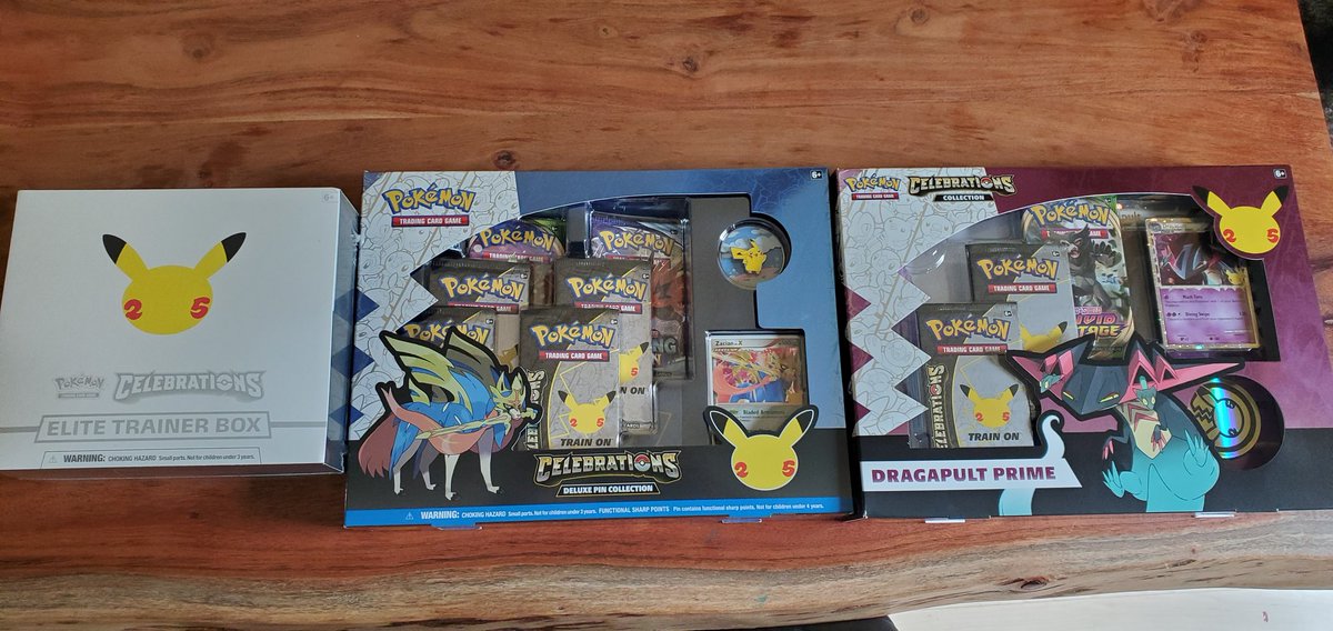 pklight_PTCG's tweet image. Gonna open some celebrations with the kids when they get home from school.