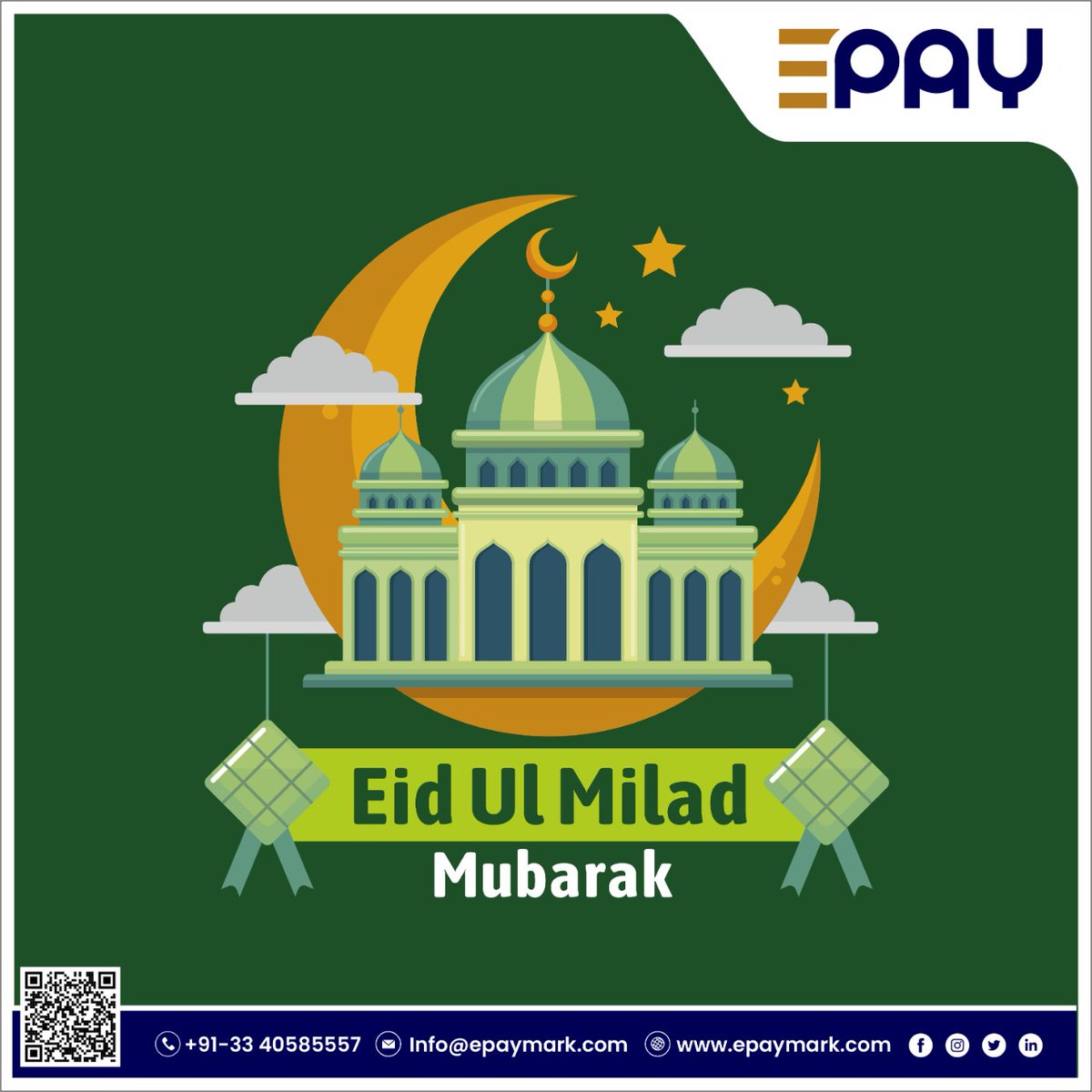 epaymark's tweet photo. Wishing all an abundance of joy and well-being on this occasion !
Eid Ul Milad Mubarak ! #EidMiladunNabi #epaymark #eidulmiladmubarak https://t.co/kGk2tKxEJ6