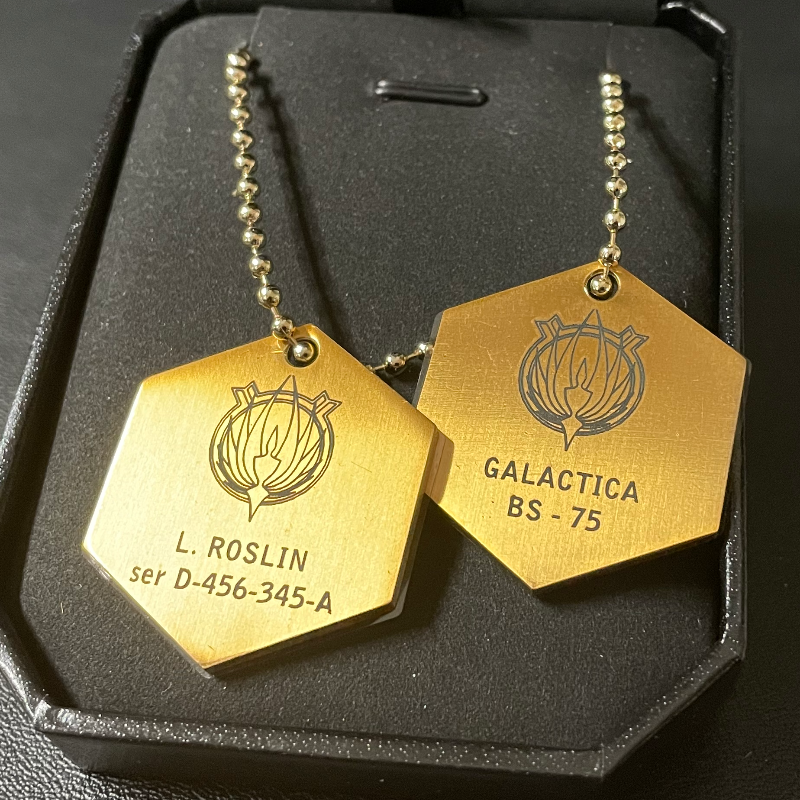 SellGeekLLC's tweet photo. What if Madame Airlock had her own #BattlestarGalactica Dog Tags? - https://t.co/RBoxF7QsBt https://t.co/Cq4NF2YCeU