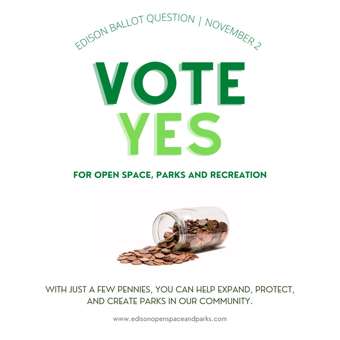 EdisonOpenSpace's tweet image. The Open Space Trust Fund would be funded by an open space tax of 1 cent per $100 of assessed home value. This money goes directly towards fixing and expanding parks and rec facilities in Edison! #EdisonNJ #openspace4edison