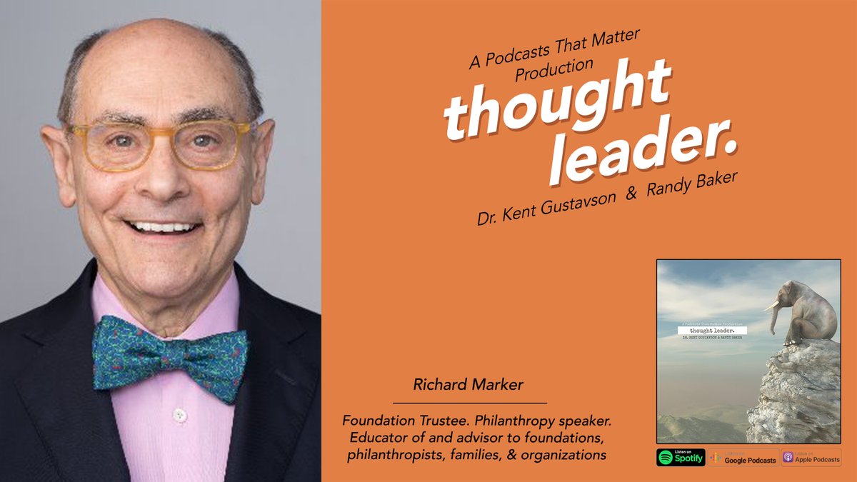 The Institute for Wise Philanthropy founder <a href="/rmarker/">Richard Marker</a> emphasizes that you don't need to be rich to be a philanthropist. Our conversation is just the beginning.

The Thought Leader podcast is hosted by <a href="/drkent/">Dr. Kent</a> and <a href="/HugoDevereaux/">Hugo Devereaux</a>.

Listen now: pod.thatmatters.org/TL-Richard-Mar….