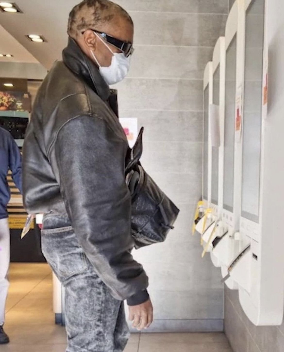 Rap Alert (Backup) on X: Kanye West spotted at McDonald's in Sweden with a  new fresh cut.  / X