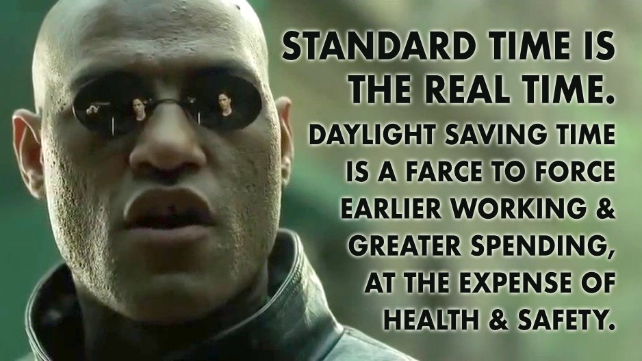 SaveStandard's tweet photo. Vote NO to permanent DST’s #FakeTime. Doctors urge permanent Standard Time #NaturalTime instead. Vote NO, Alberta! #NoDST #SaveStandardTime #ABPol https://t.co/5KW87LS7HX