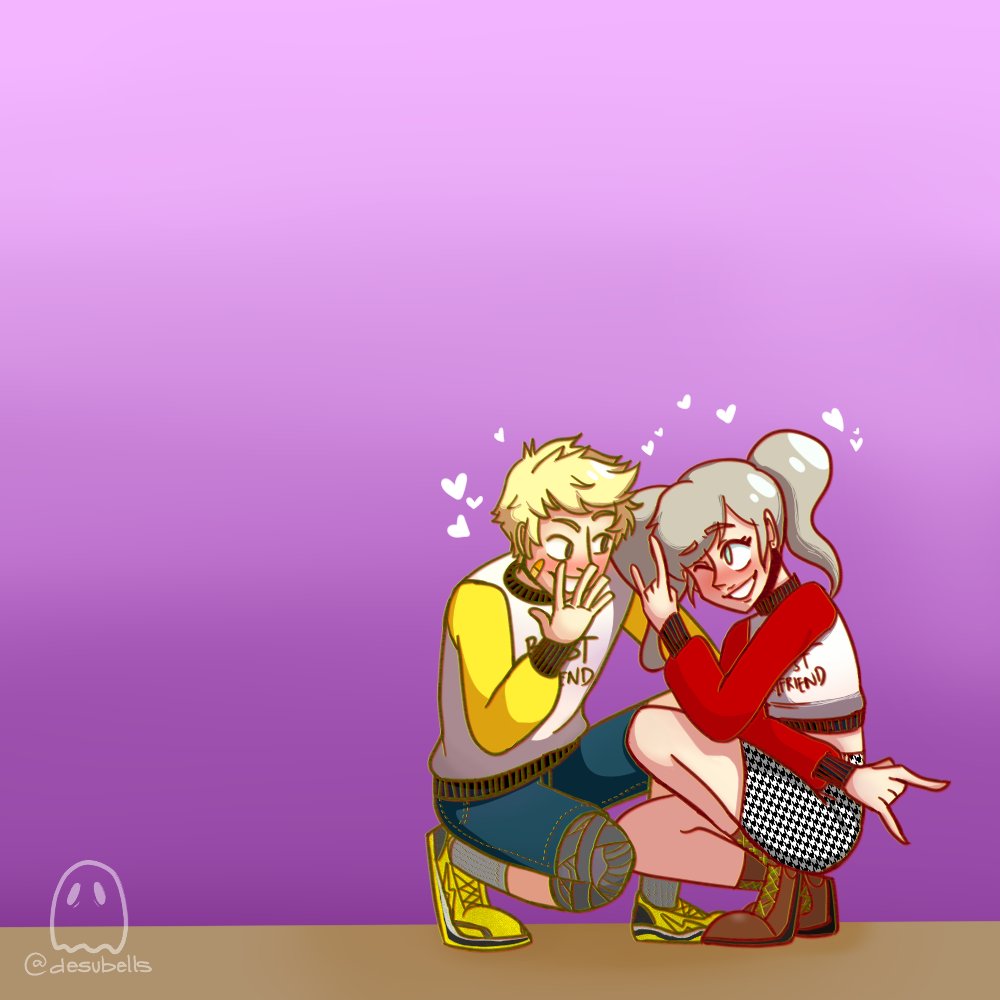 desubells's tweet photo. just two kiddos in love and wearing matching sweaters because theyre in love

.
#myart #fanart #persona5 #ryuann #ryujisakamoto #anntakamaki https://t.co/7jYcZS8Ut4