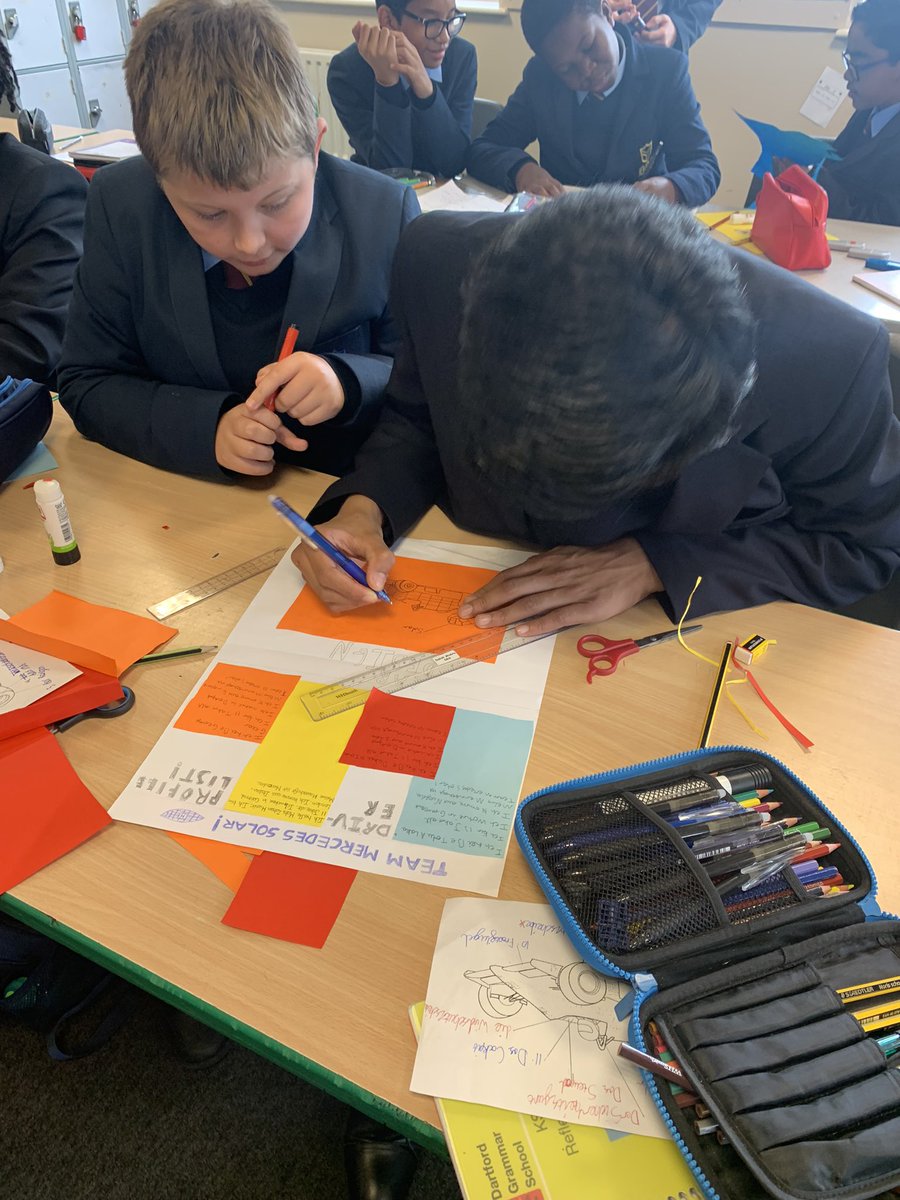 FrauPritz's tweet photo. 7B working hard on their formula 1 driver profiles in German. #Creativityweek @DGS_MFL @DartfordGS https://t.co/sI9MRXkuDN