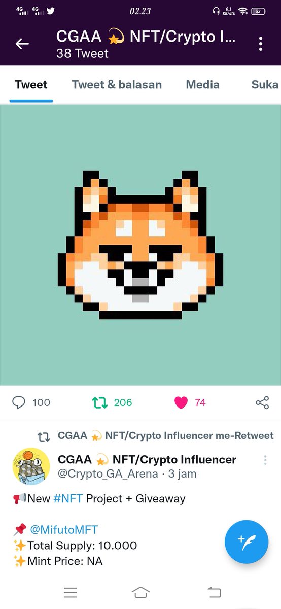 BataraSinar's tweet photo. @FireHost77 @Crypto_GA_Arena Done https://t.co/3QhUoOrd4J