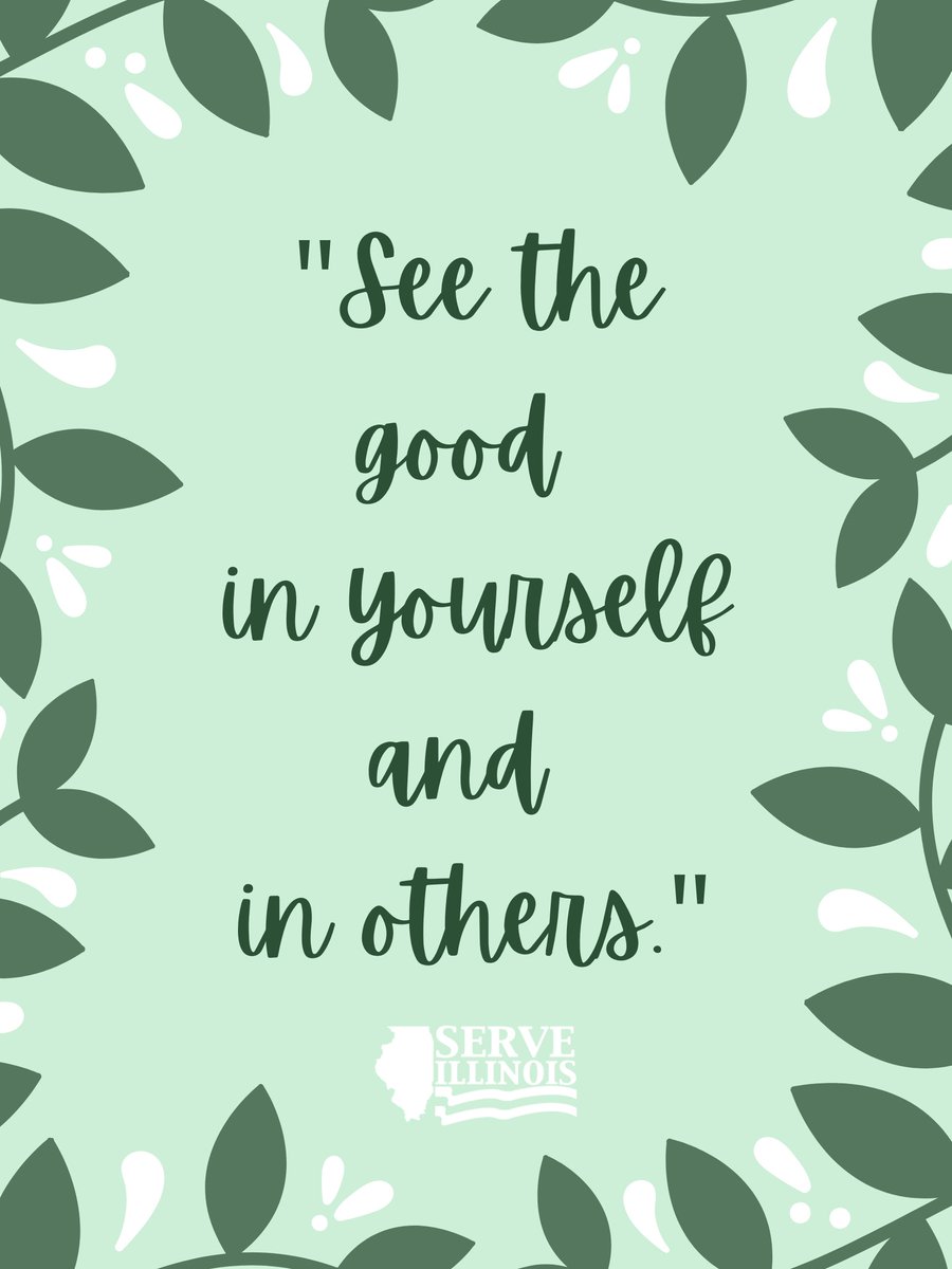 ServeIllinois's tweet photo. Just a friendly reminder that you were created to do amazing things! Recognize that and celebrate the good in other people too. ๐
#MotivationMonday #ServeIL #BeTheGood #BeTheChange https://t.co/cQRNU7GYX4