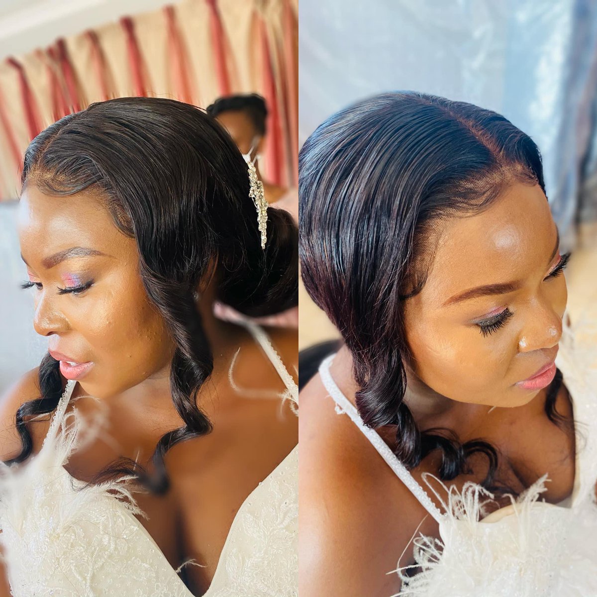 debrah_ntimane's tweet photo. Wig installation and  bridal styling on the Beautiful Jackie!! 😍🔥 

What lace?!! 

#lacefrontalinstall #wiginstall #wiginstallation #Gaborone #bridebw #bridalhairstyle #Botswana #Palaye#Gaborone https://t.co/dhcRWFtlIP