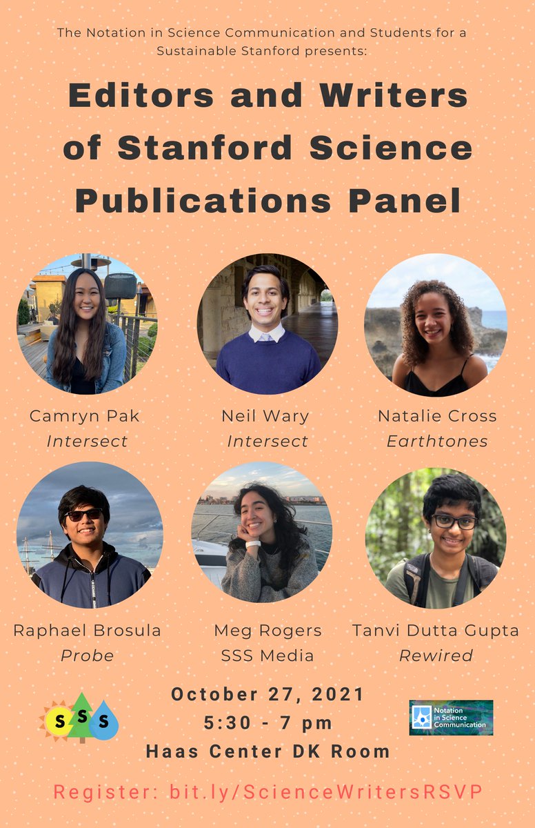 Check out this amazing event through the Notation in Science Communication and @stanfordsust , coming up on Oct 27th!