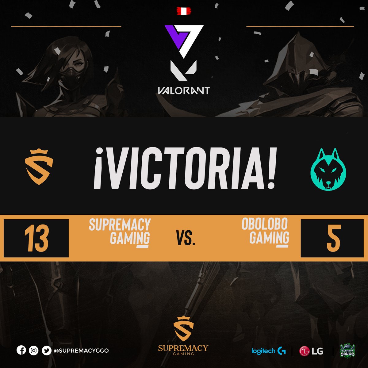 supremacyggo's tweet photo. ¡VICTORIA SUPREMA👑!
GG WP @OboloboGaming 🔥. CLASIFICATORIA @Virtuals7gg.
#GoSupremacy #LG #RedefineTuJuego #LogitechG #PlayToWin #CSGOPERU #Gaming #Fps #Shooter #Esports #valorantesports #valorantchampions #riotgames #valorant https://t.co/wcY8PAJLv9