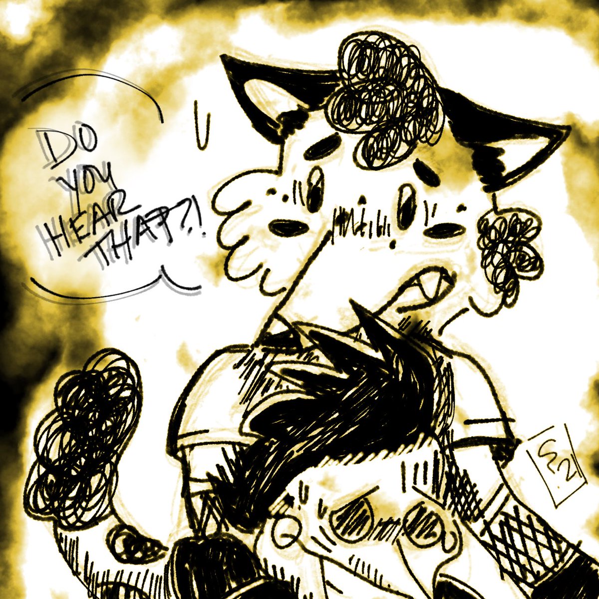 sombrashibe's tweet photo. You know the stories on how dogs can see ghosts? You think Dog monsters would be able to see and hear them? I think she can... What is that bird puppet hiding? #DELTARUNE #DeltaruneChapter2 #spamton #spamtober #lesserdog #deltarunefanart https://t.co/OiLC6X21h7